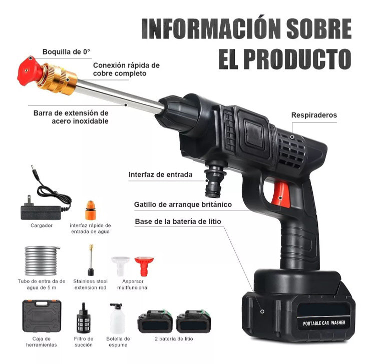 Hidrolavadora Recargable 48V 2 Baterías 🔥