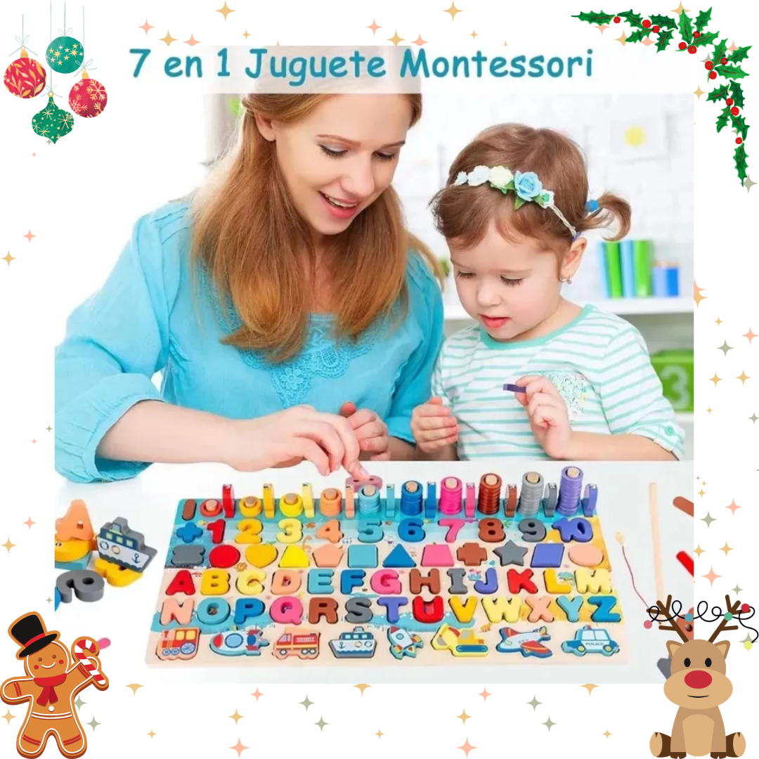 Juguete Madera 7 En 1 Montessori para Niños TEA y TDAH