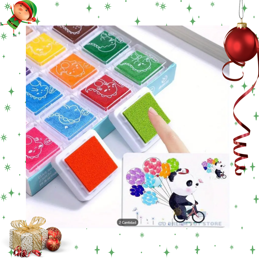 Kit de Pintura para Dedos (12 Colores) Montessori para Niños TEA y TDAH