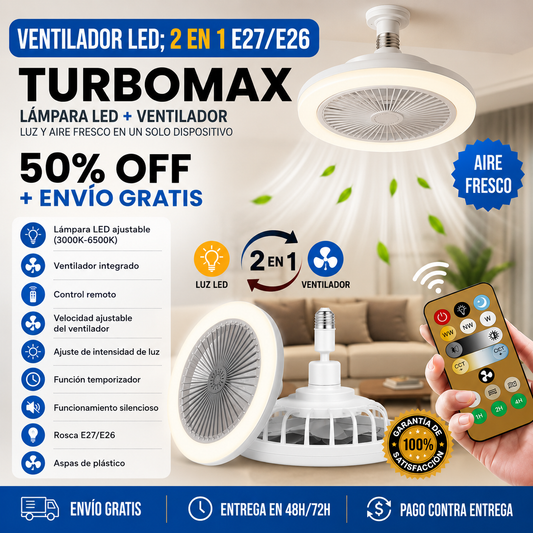 Ventilador Inteligente de LED 2 en 1 TurboMax™ - [SUPER POTENTE]